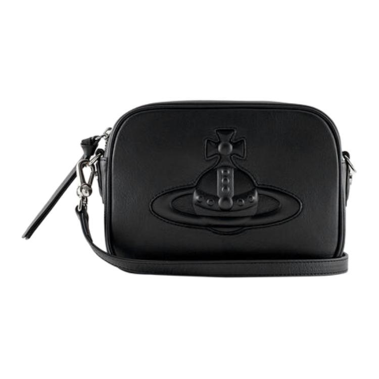 Vivienne Westwood Vivienne Westwood Leather Camera Bag, Shoulder Bag, Crossbody Bag Women's Black