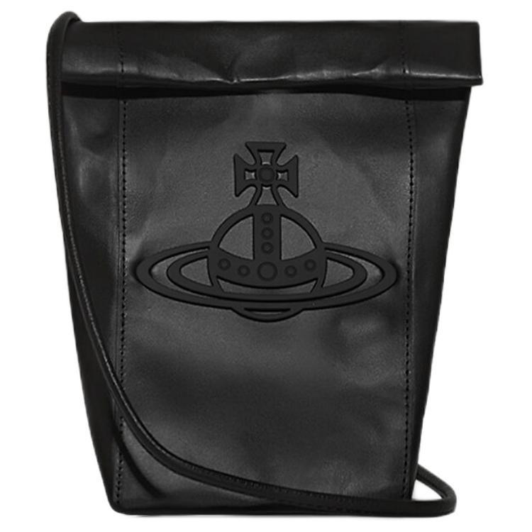 Vivienne Westwood Vivienne Westwood Leather Shoulder Bag Crossbody Bag Men's Black