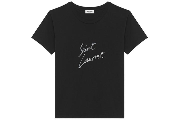 Saint Laurent SAINT LAURENT Signature Logo print T shirt