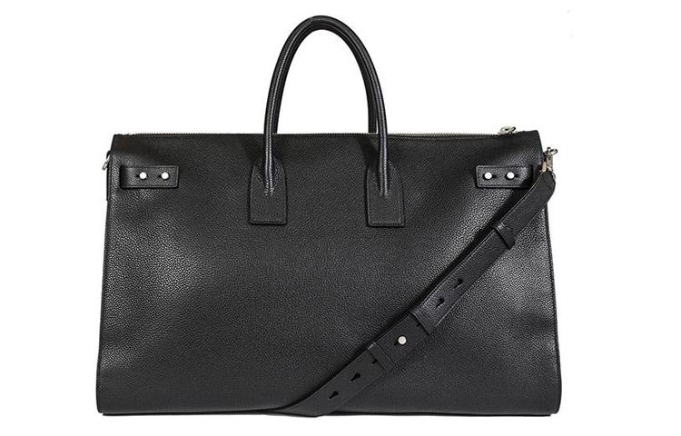Saint Laurent Saint Laurent SAC DE JOUR Grained Leather Travel Bag Briefcase Shoulder Bag Crossbody Bag Handbag Men's Black