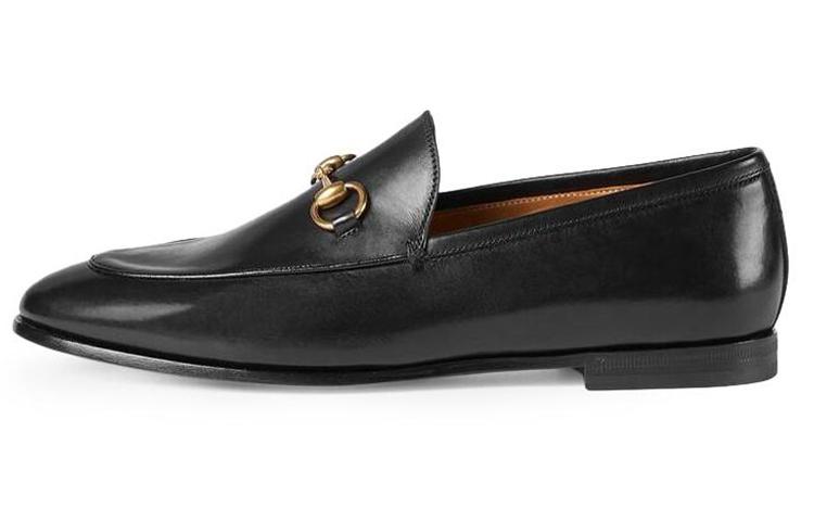 Gucci Gucci Betis Glamour Leather Loafers Black Women's