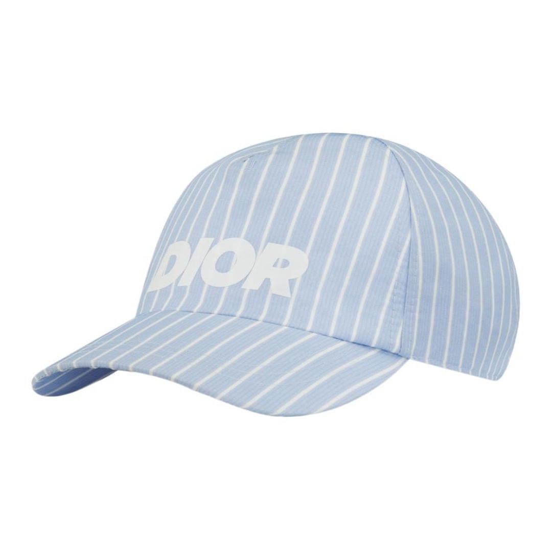 Dior Dior Logo Printed Striped Baseball Cap