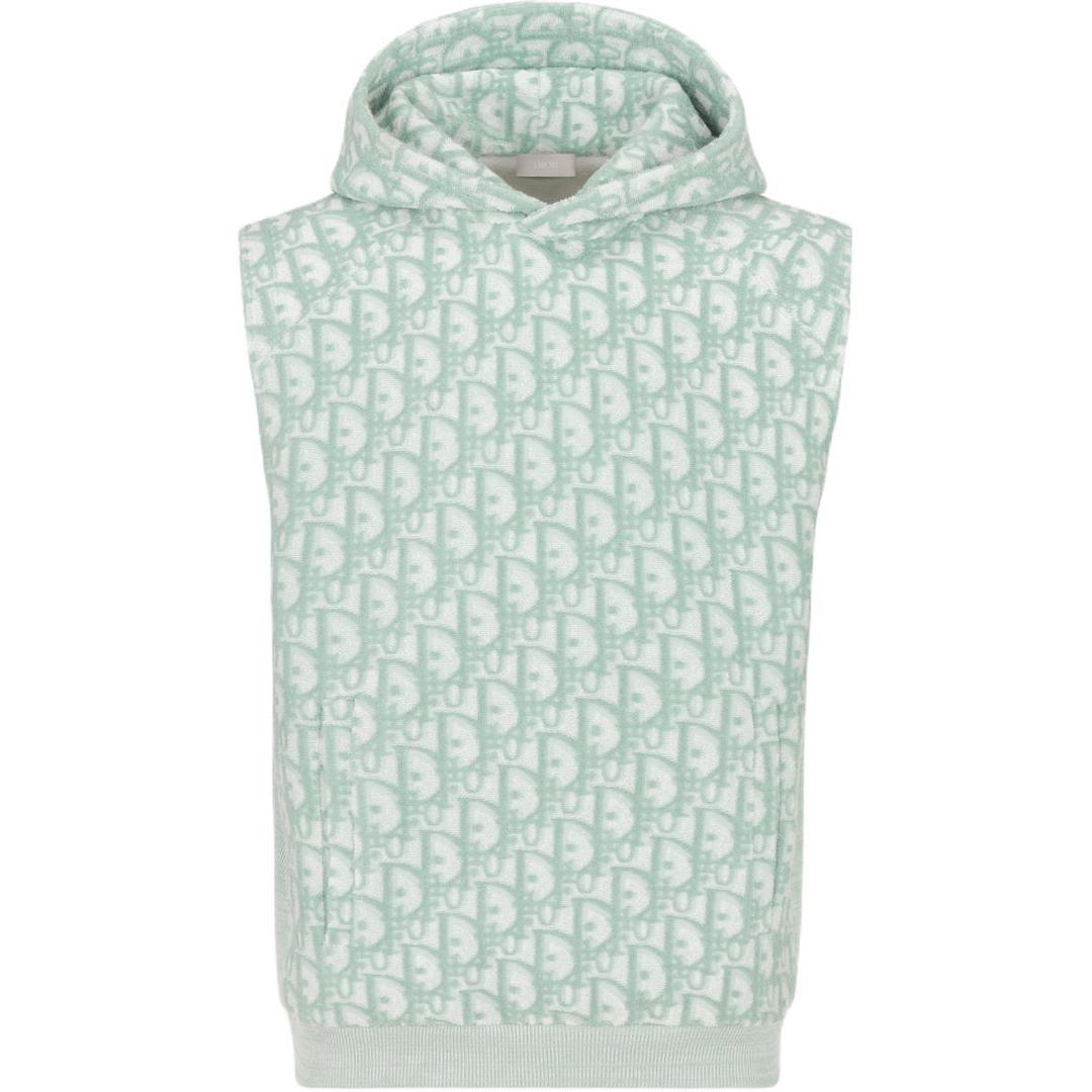 Dior Dior All Over Logo Patterned Sleeveless Hoodie
