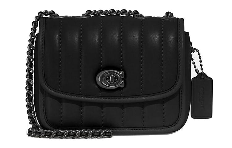 Coach Coach Madison Leather Small Square Bag Handbag Shoulder Bag Crossbody Bag Mini Women's Black