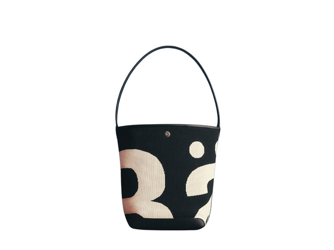 Rally Movement Rälly The Bag Mark II In Knit and Vegan Leather With FM Logo Black
