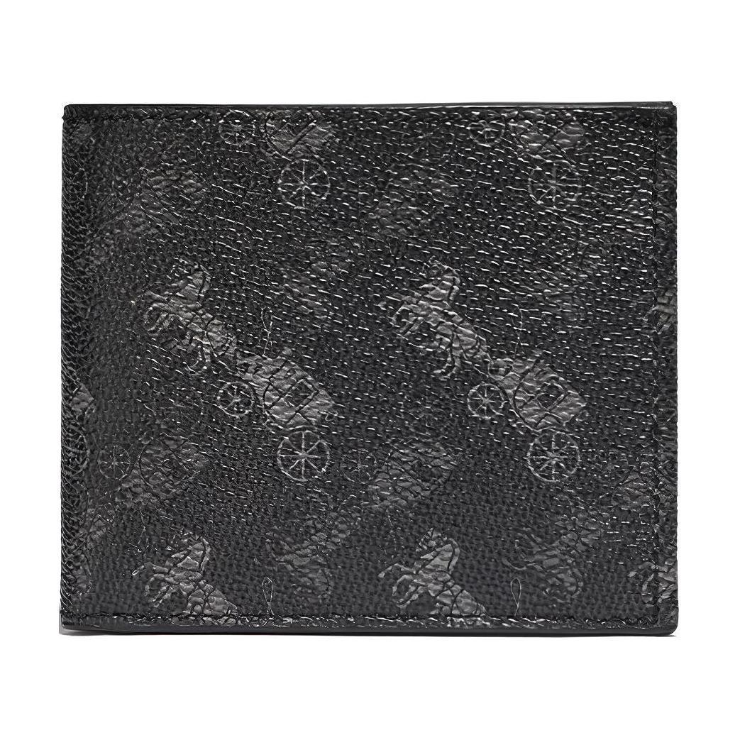 Coach Coach Leather Wallet Regular Men's Gray Black