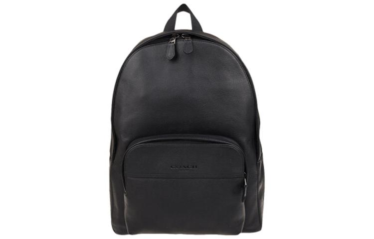 Coach Coach Leather Backpack Large Size Men's Black