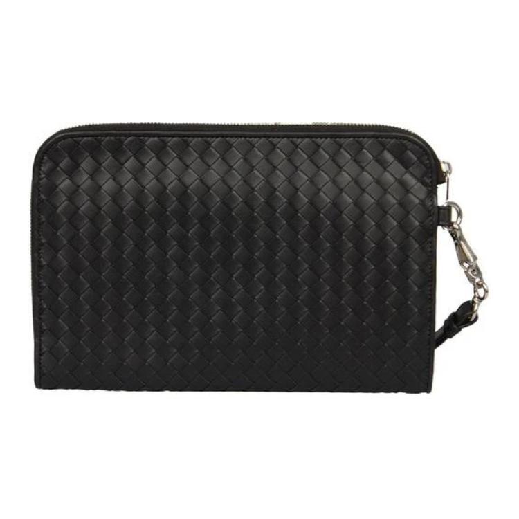 Bottega Veneta Bottega Veneta Calfskin Clutch Men's Black