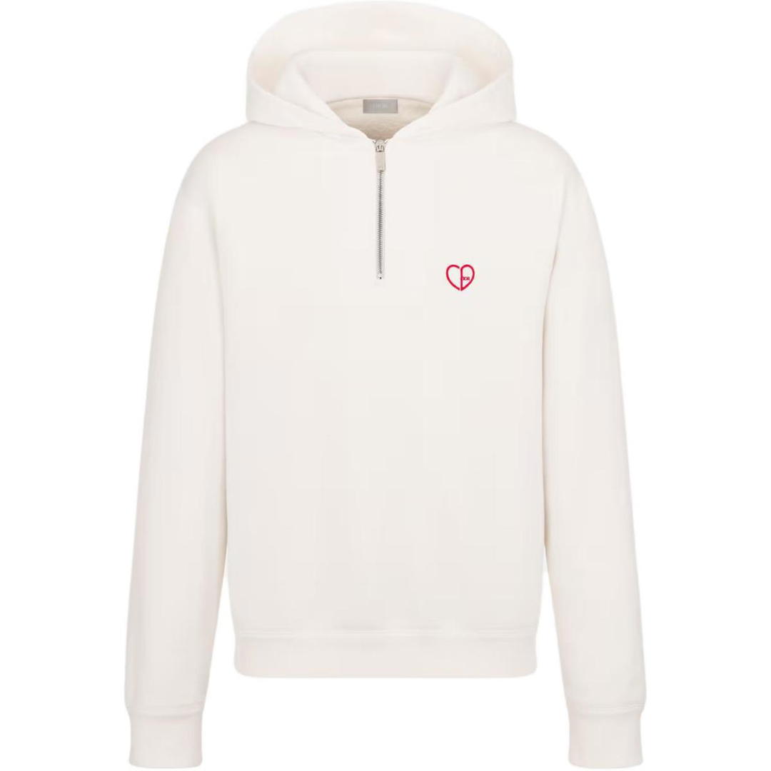 Dior Dior Zip Detailed Long Sleeved Hoodie
