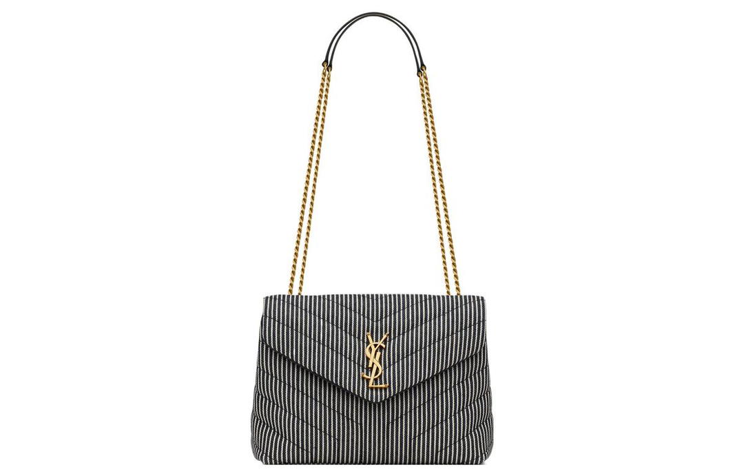 Saint Laurent Saint Laurent YSL LOULOU Lambskin Chain Crossbody Bag, Shoulder Bag Women's