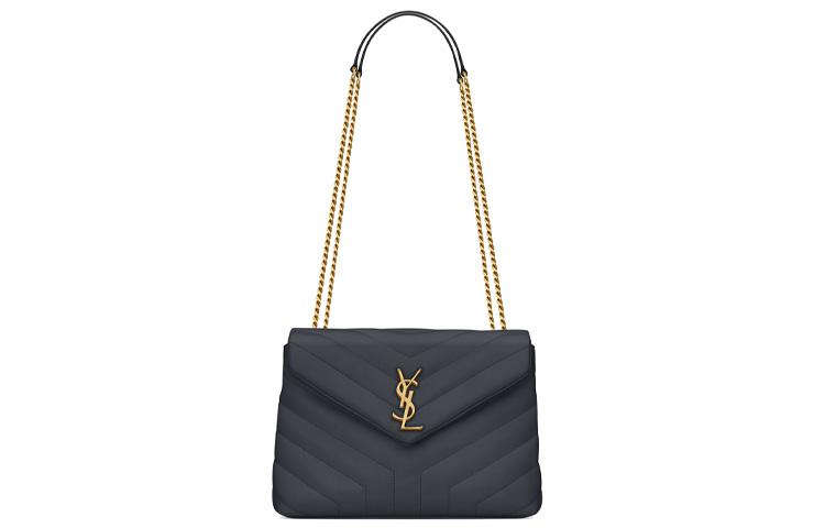 Saint Laurent Saint Laurent LOULOU Quilting Leather Chain Shoulder Bag Crossbody Bag Women's Light Black