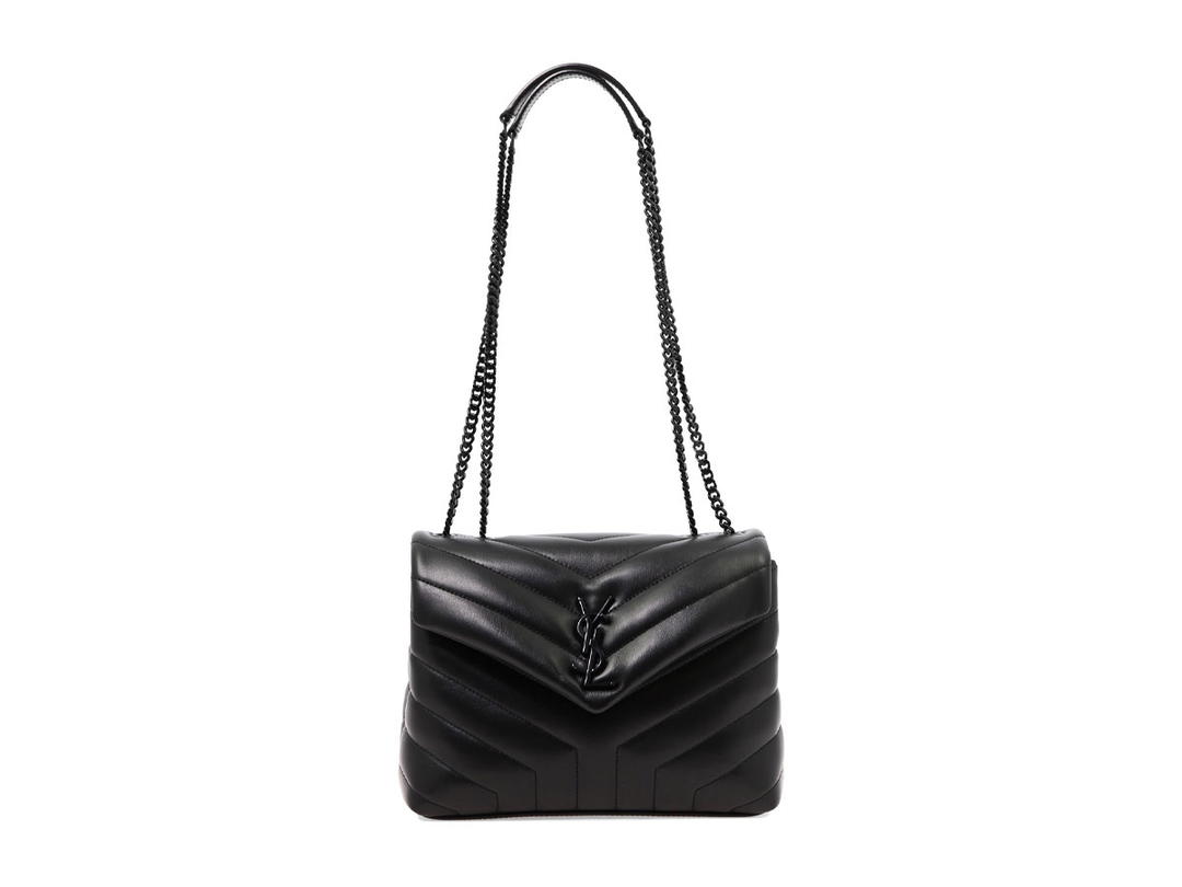 Saint Laurent Saint Laurent Loulou Shoulder Bagblack Pelle Di Vitello