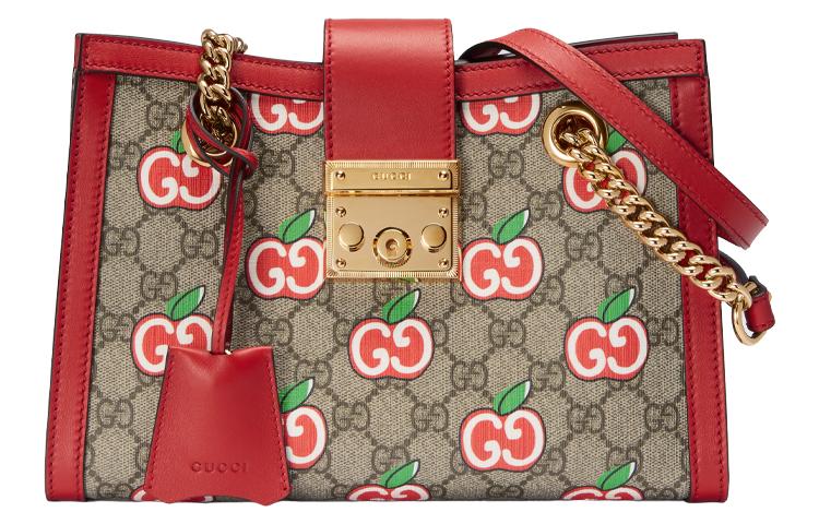 Gucci Gucci Canvas With Leather Tote Bag Shopping Bag Portable Crossbody Bag Shoulder Bag Women's Ebony & Red