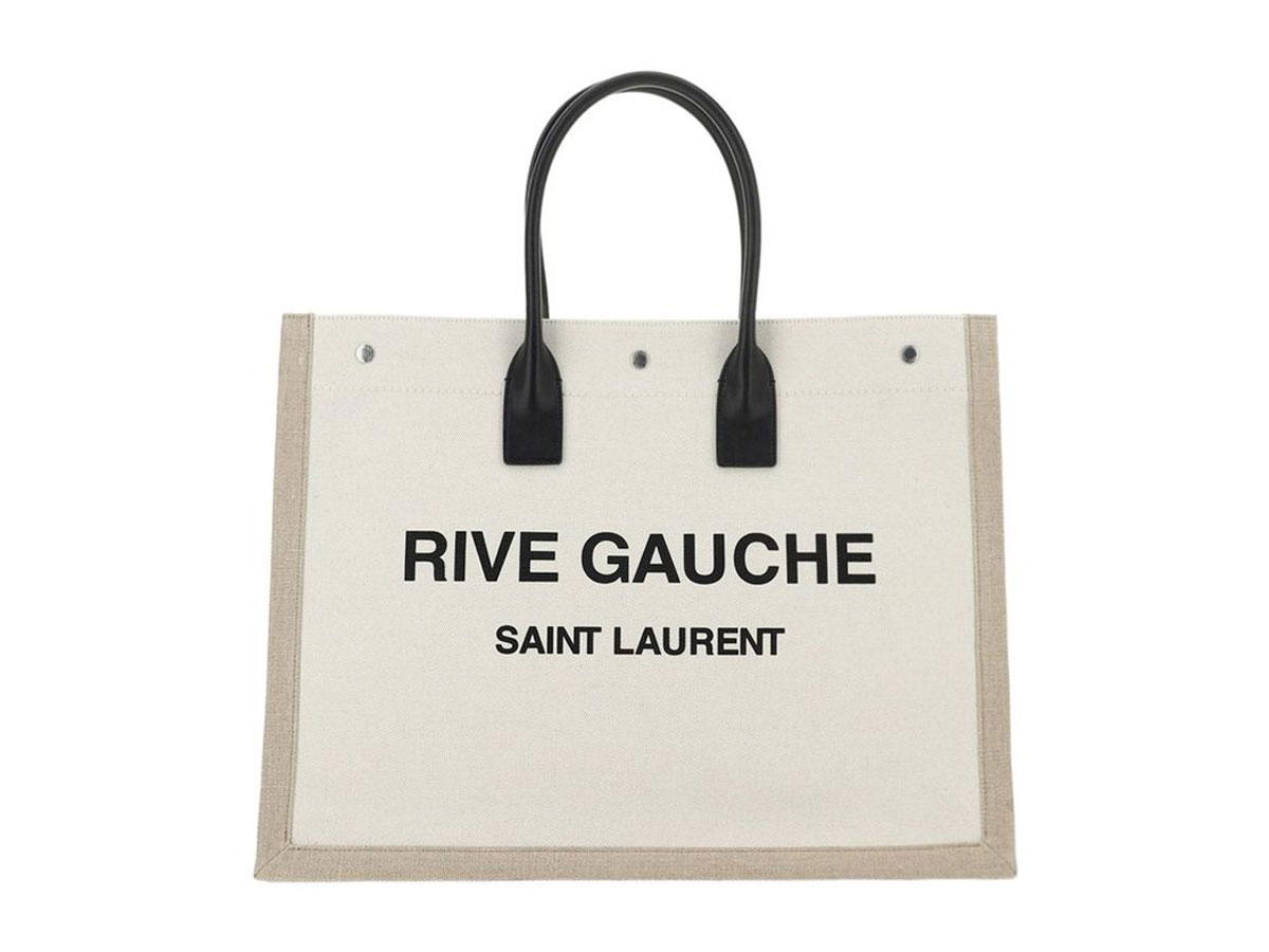 Buy Saint Laurent Canvas Tote Bagecru Calf Cotton 50 Linen 50 at Sasom – Authentic and Ready to Ship