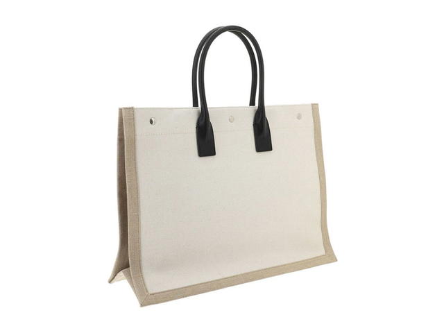 Saint Laurent Saint Laurent Canvas Tote Bagecru Calf Cotton 50 Linen 50 - view 2
