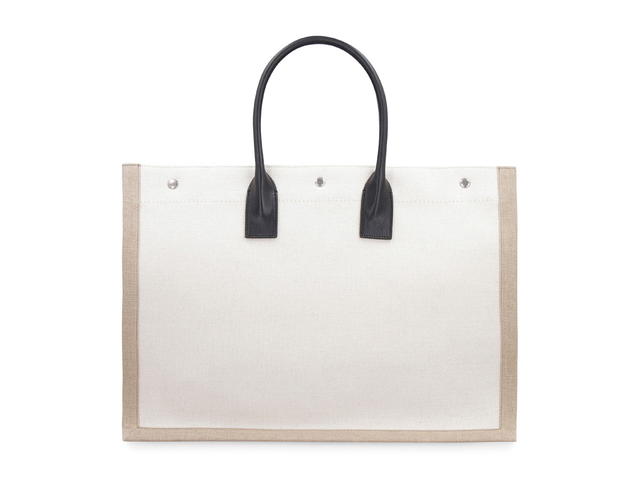 Saint Laurent Saint Laurent Canvas Tote Bagecru Calf Cotton 50 Linen 50 - view 4