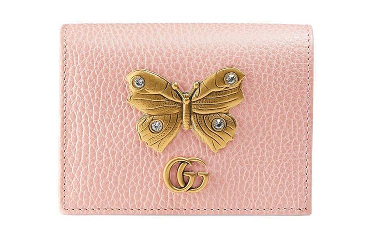 Gucci Gucci Calfskin Wallets Card Holders Women's Pink/Candy Color