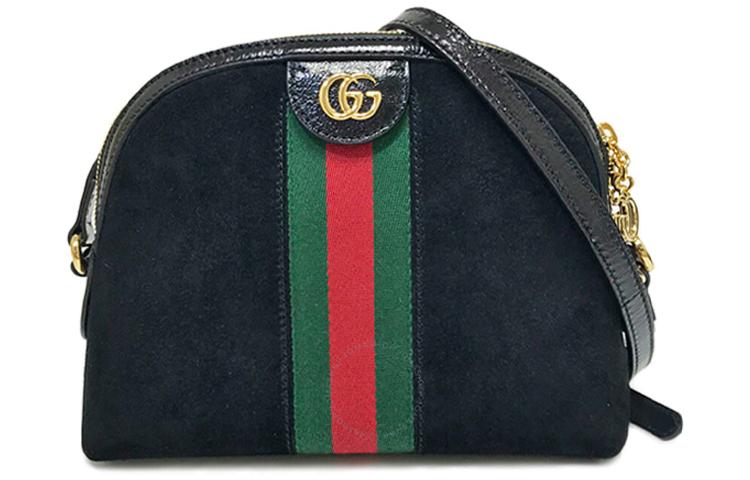 Gucci Gucci Ophidia Leather Dome Bag Shoulder Bag Crossbody Bag Small Size Women's Black
