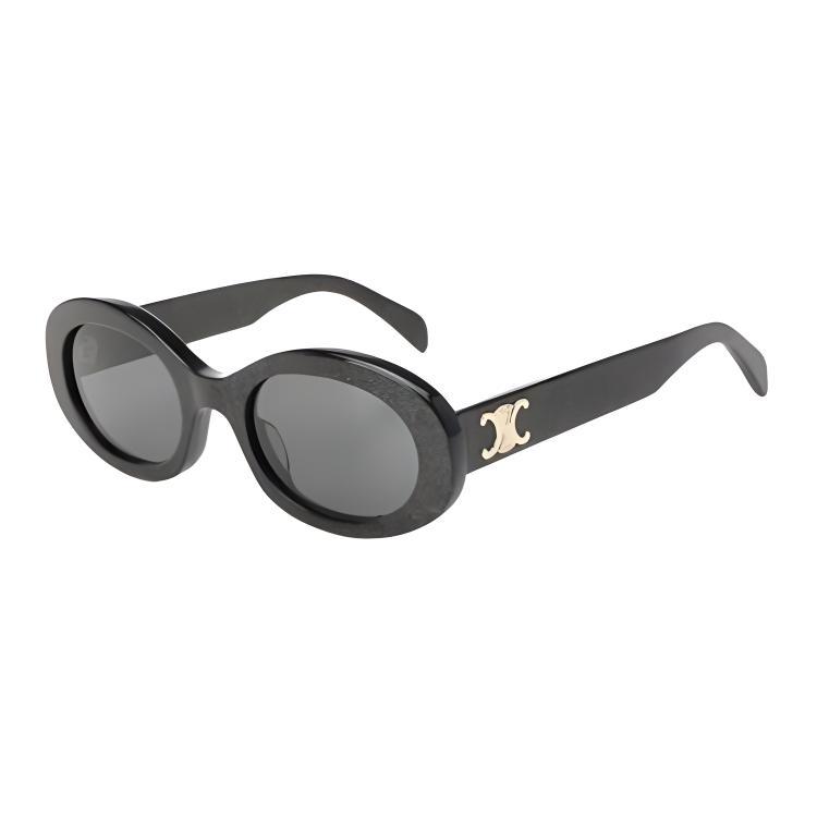 Celine Celine Acetate Oval Sunglasses Unisex Black