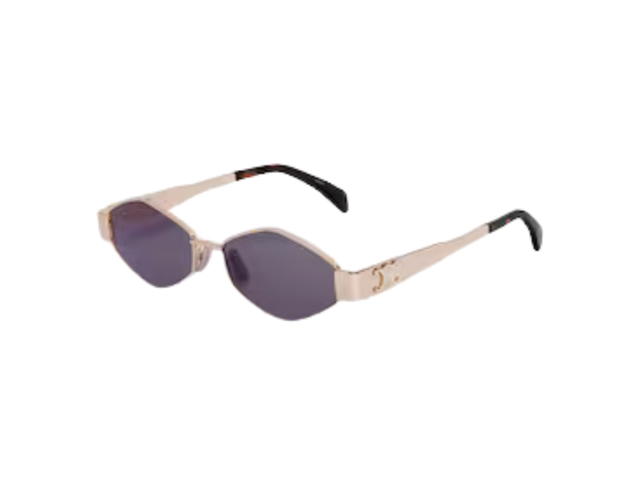 Celine Celine Triomphe Metal 02 Sunglasses Metal Rose Gold Smoke - view 1