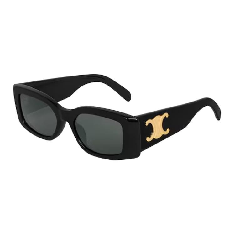 Celine Celine Rectangular Sunglasses - Black/Gold