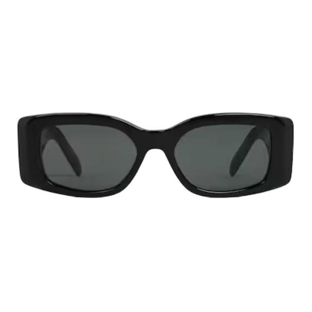 Celine Celine Rectangular Sunglasses - Black/Gold - view 2