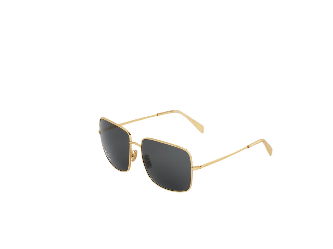 Celine Celine Triomphe Rhinestone 01 Sunglasses In Metal With Crystals Gold Smoke
