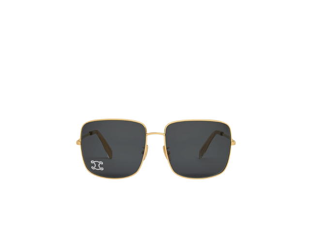 Celine Celine Triomphe Rhinestone 01 Sunglasses In Metal With Crystals Gold Smoke - view 2