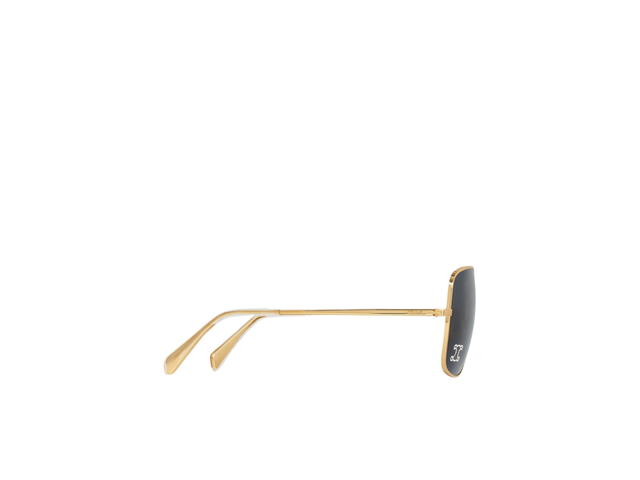 Celine Celine Triomphe Rhinestone 01 Sunglasses In Metal With Crystals Gold Smoke - view 3