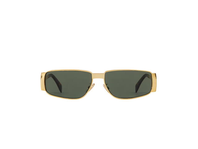 Celine Celine Triomphe Metal 06 Sunglasses In Gold Frame With Green Lenses - view 2