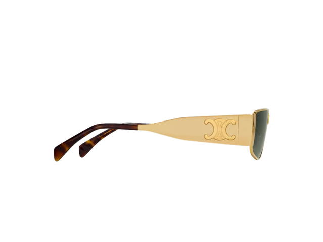 Celine Celine Triomphe Metal 06 Sunglasses In Gold Frame With Green Lenses - view 3
