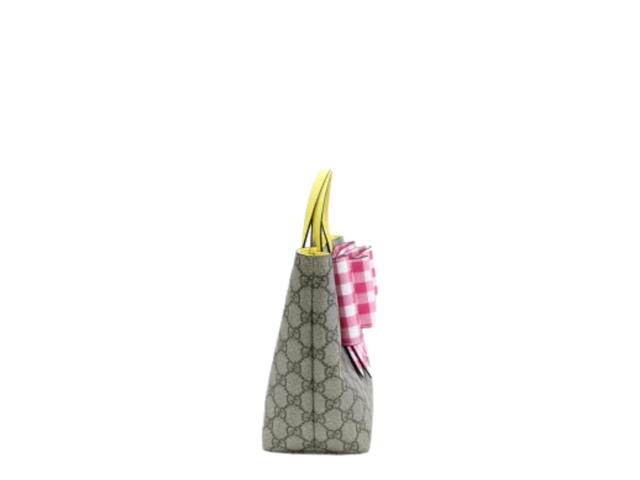 Gucci Gucci GG Supreme Bow Tote Yellow Pink - view 3