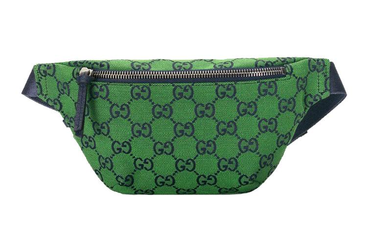 Gucci Gucci Canvas Waist Bag Chest Bag Kids' Green/Dark Blue