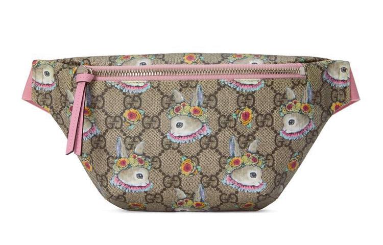 Gucci Gucci Yuko Higuchi Collaboration Canvas Fanny Pack Sling Bags Kids' Bags Kids' Ebony/Pink