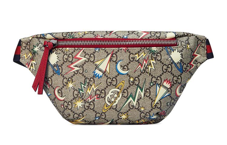 Gucci Gucci Canvas With Leather Fanny Pack, Sling Bag, Kids' Bag Kids' Ebony/Red