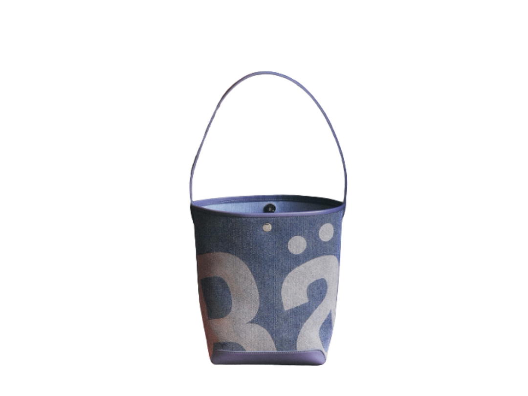 Rally Movement Rälly The Bag Mark II In Knit and Vegan Leather With FM Logo Denim