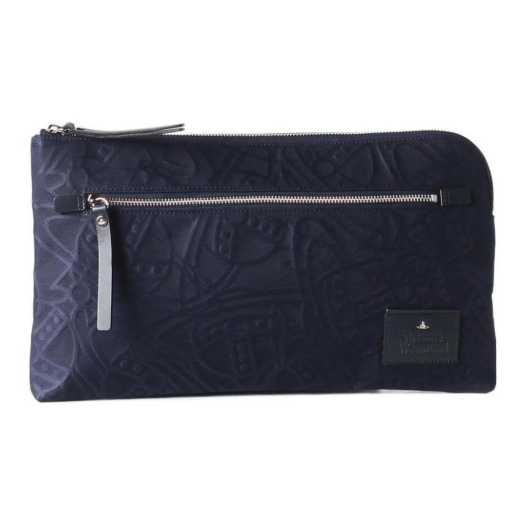Vivienne Westwood Vivienne Westwood Nylon With Cow Leather Clutch Regular Men's Blue