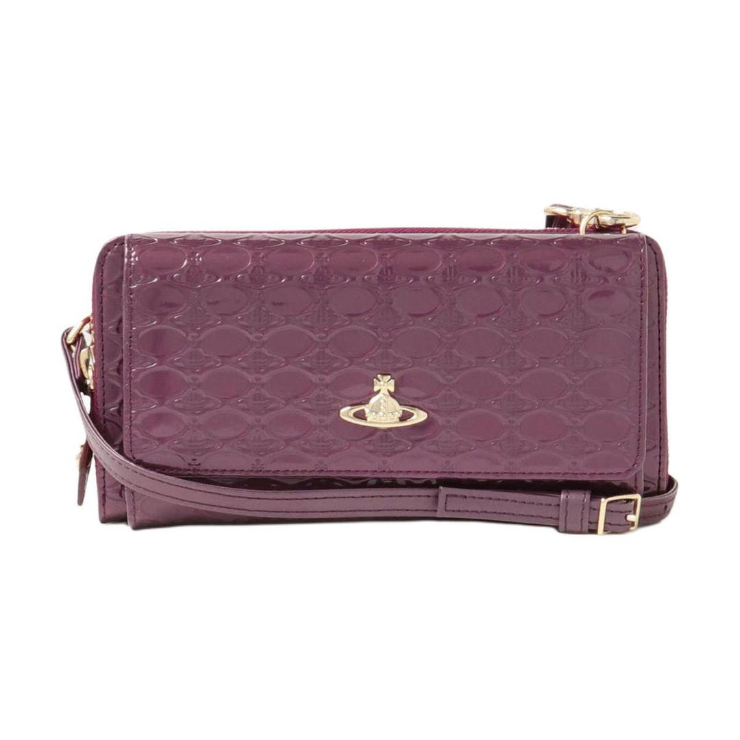Vivienne Westwood Vivienne Westwood Cow Leather Shoulder Bag Crossbody Bag Wallet Women's Bordeaux Color