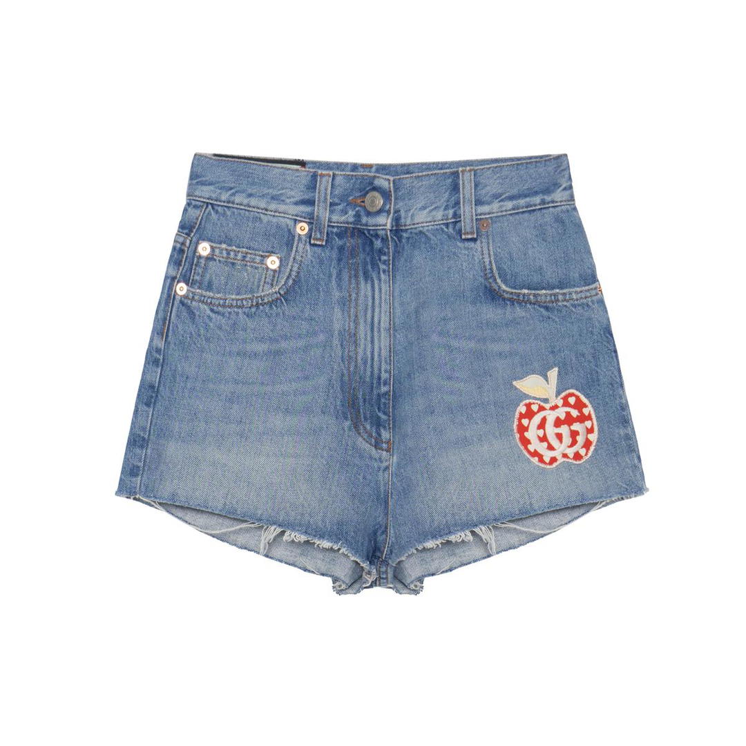 Gucci Gucci Denim Shorts Women's Blue