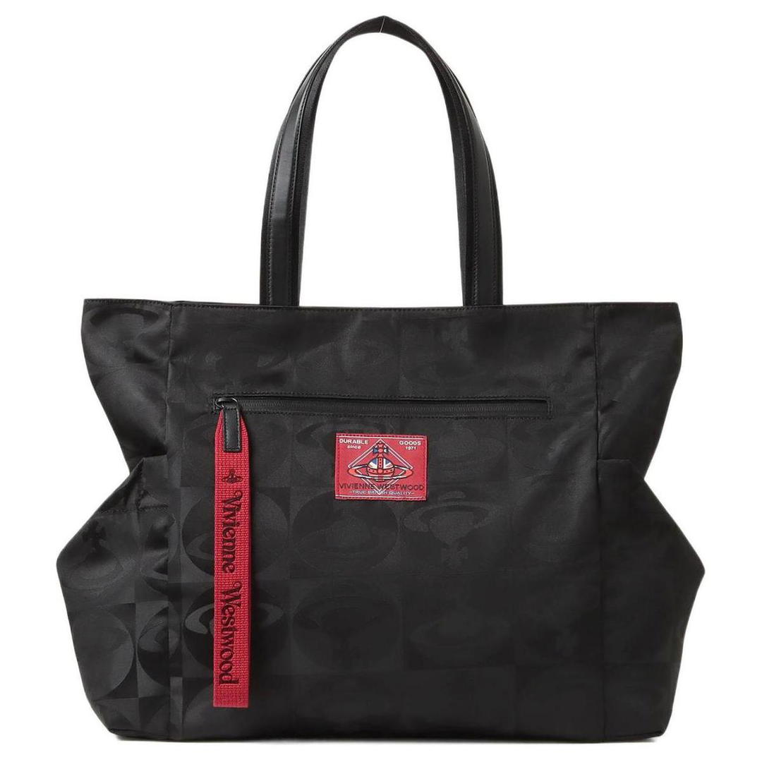 Vivienne Westwood Vivienne Westwood Polyester Cow Leather Tote Bag Shopping Bag Handbag Large Size Women's Black