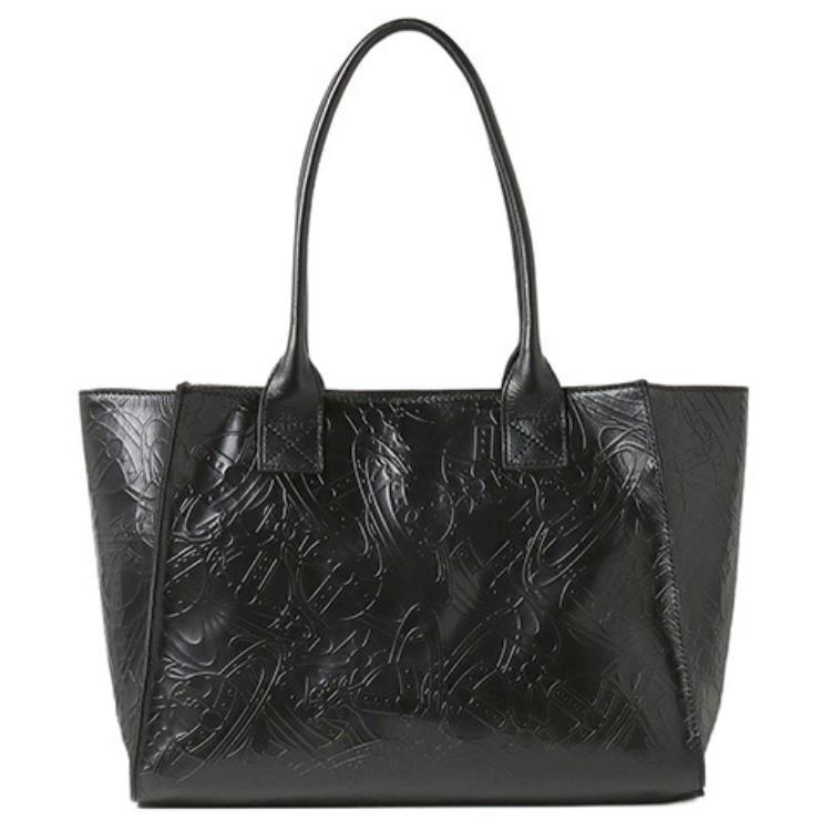 Vivienne Westwood Vivienne Westwood Cow Leather One Shoulder Handbags Large Size Women's Black
