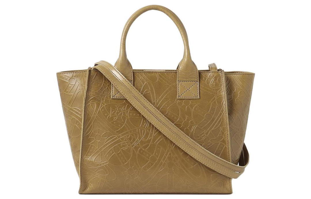 Vivienne Westwood Vivienne Westwood Cow Leather Shoulder Bag Crossbody Bag Handbag Medium Size Women's Khaki