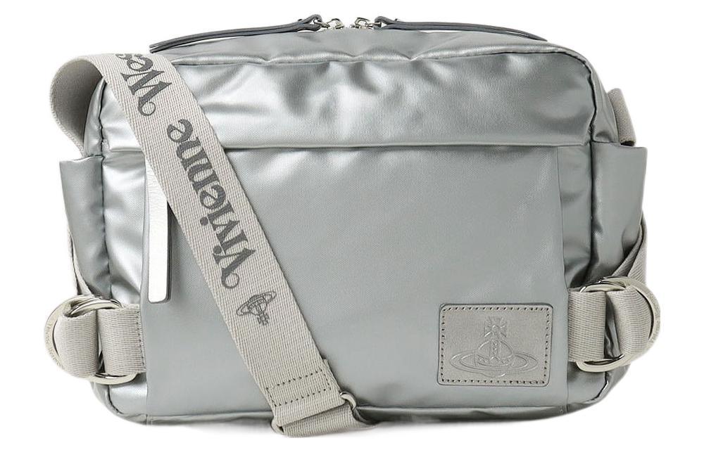 Vivienne Westwood Vivienne Westwood Cow Leather Crossbody Bag Shoulder Bag Men's Silver
