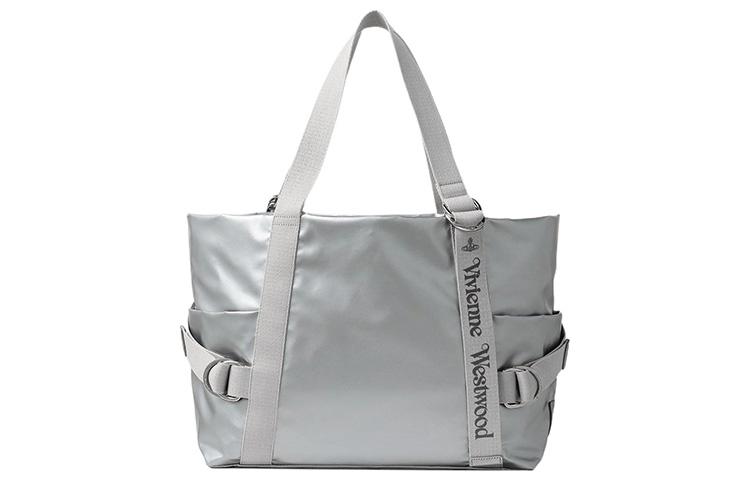 Vivienne Westwood Vivienne Westwood PVC Bonded Cow Leather Shoulder Bag Crossbody Bag Handbag Men's Silver