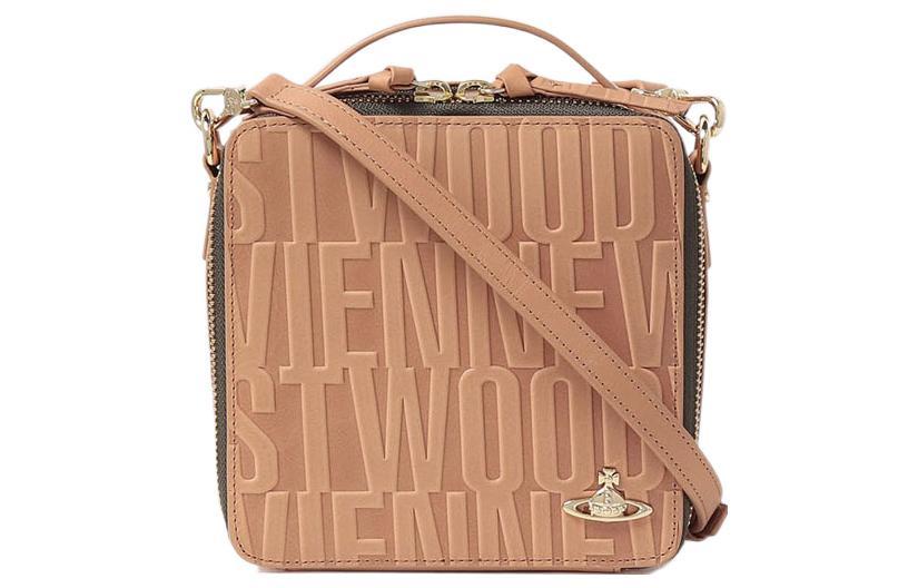 Vivienne Westwood Vivienne Westwood Cow Leather Bride's Box Portable Crossbody Bag Shoulder Bag Women's Beige