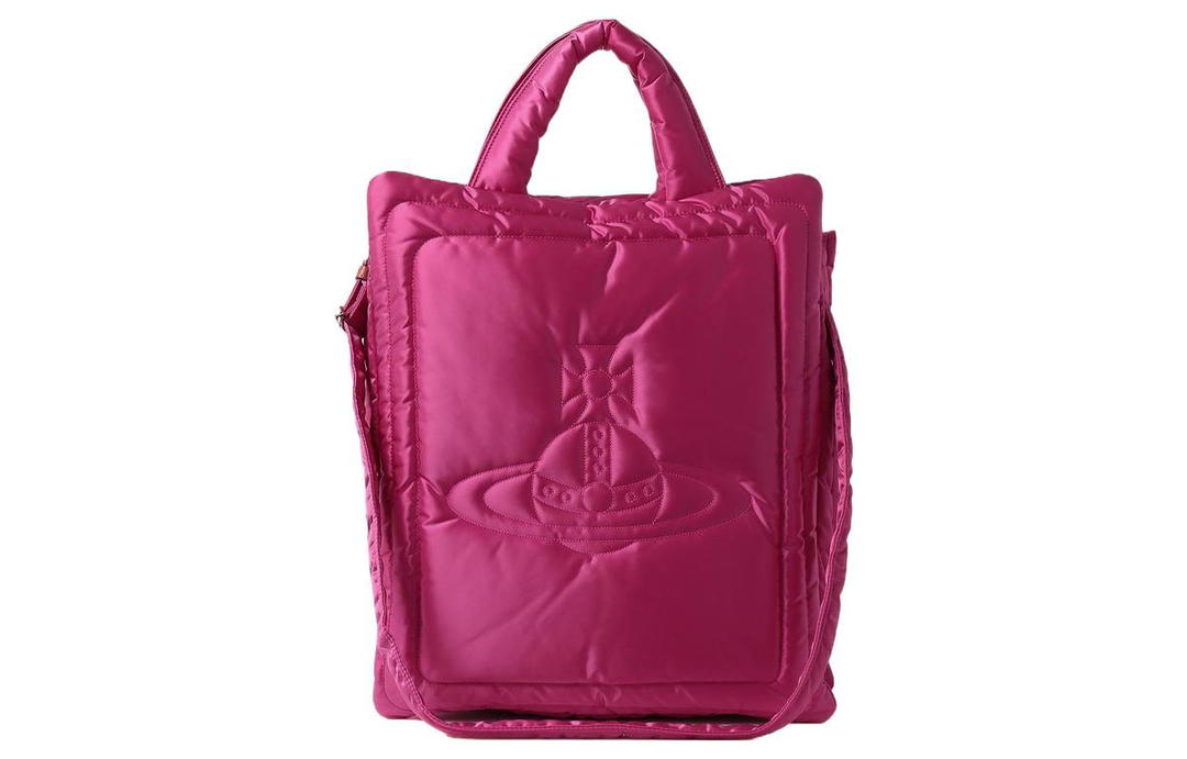 Vivienne Westwood Vivienne Westwood Polyester With Cow Leather Tote Bag Shopping Bag Portable Crossbody Bag Shoulder Bag Women's Rose Red