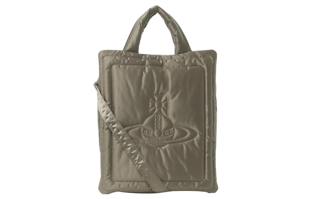 Vivienne Westwood Vivienne Westwood Polyester Cow Leather Tote Bag Shopping Bag Handbag Shoulder Bag Women's Khaki