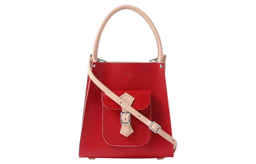 Vivienne Westwood Vivienne Westwood Cow Leather Portable Crossbody Bag Shoulder Bag Medium Size Women's Red