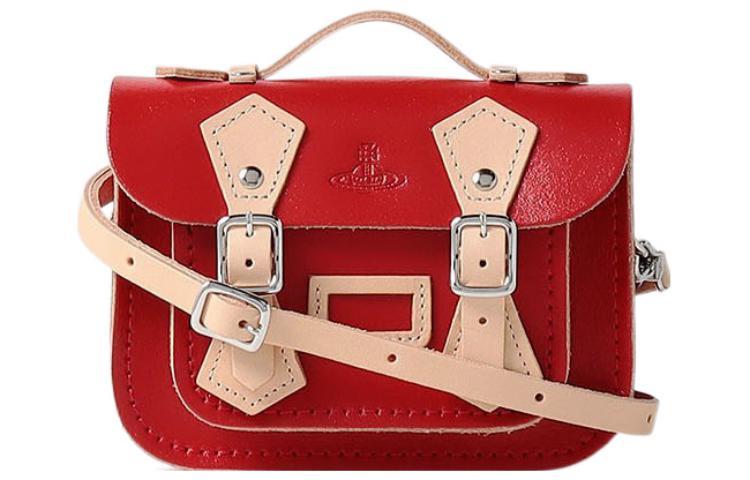 Vivienne Westwood Vivienne Westwood Cow Leather Portable Crossbody Bag Shoulder Bag Small Size Women's Red