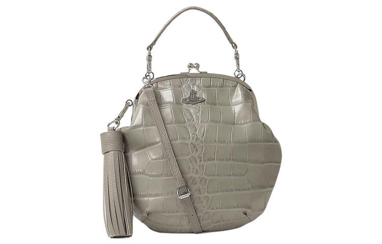 Vivienne Westwood Vivienne Westwood Cow Leather Crossbody Bag Shoulder Bag Regular Women's Gray